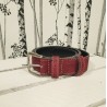 Ceinture en Liège Bordeaux - Boucle Métal - Ajustable 90-110 cm