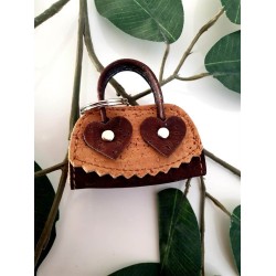 Porte-clés en  liège style sac à main
