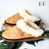 Chaussons fourrés ouverts à l'arrière