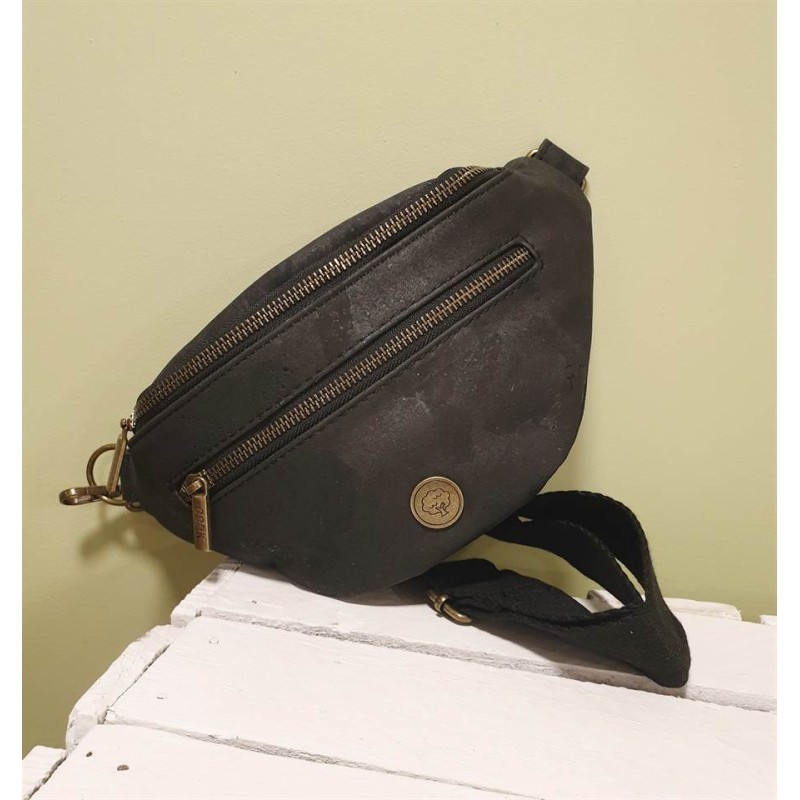 Sac banane en liège noir – Élégant, pratique et éco-responsable Sac banane en liège noir – Élégant, pratique et éco-responsable