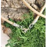 Sautoir Liège & Métal Vieilli : Pendentif Géométrique & Perle Grise - Création Artisanale