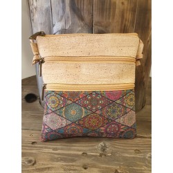 Sac bandoulière en liège à motifs – Coloré, pratique et original