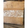 Sac bandoulière en liège rectangulaire – Naturel & baroque chic