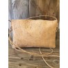 Sac bandoulière en liège rectangulaire – Naturel & baroque chic