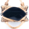Sac à main en liège naturel et formes noires - Bandoulière amovible