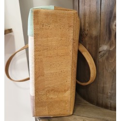 Sac à main en liège pastel – Grand format élégant & écoresponsable