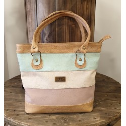 Sac à main en liège pastel – 2 anses & bandoulière réglable