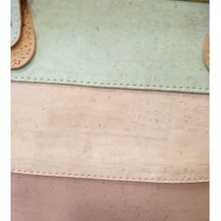Sac à main en liège pastel – 2 anses & bandoulière réglable