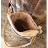 Sac bandoulière en liège naturel & bleu marine – Compact & fleuri