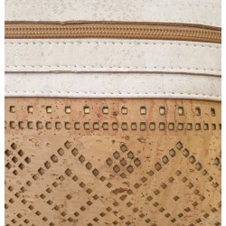 Sac Bandoulière Liège Naturel blanc/doré - Bandoulière Ajustable