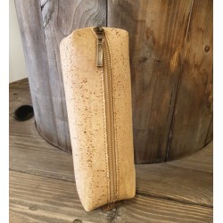 Trousse en Liège coloris naturel - 1 Tirette - 19x7x4 cm