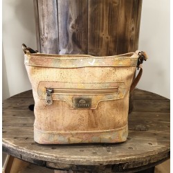 Sac à main en liège naturel – Élégance pastel et finitions dorées