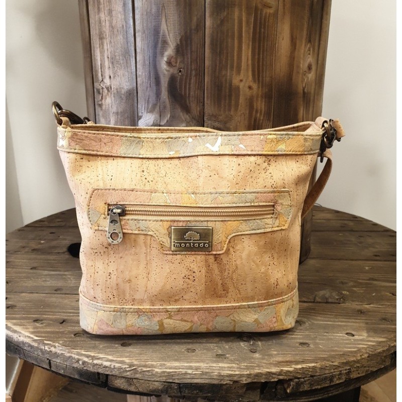 Sac à main en liège naturel – Élégance pastel et finitions dorées Sac à main en liège naturel – Élégance pastel et finitions dorées