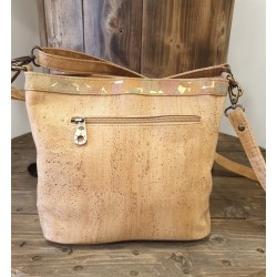 Sac à main en liège naturel – Élégance pastel et finitions dorées