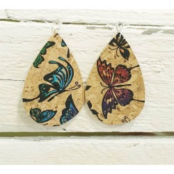 Boucles d'oreilles en liège