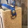 Sac à main rigide en liège – Naturel & bleu, chic et vegan