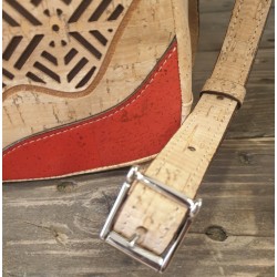Sac bandoulière liège naturel – Motif laser, chic & vegan