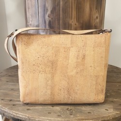 Sac bandoulière liège naturel – Motif laser, chic & vegan