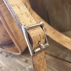 Sac bandoulière liège naturel – Effet croco chic & vegan