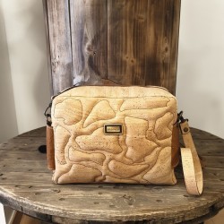 Sac bandoulière en liège naturel – Effet gaufré chic & vegan