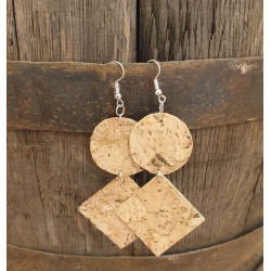 Boucles d'oreilles en liège
