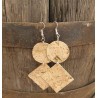 Boucles d'oreilles en liège