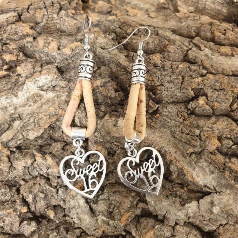 Boucles d'oreilles en liège Boucles d'oreilles en liège