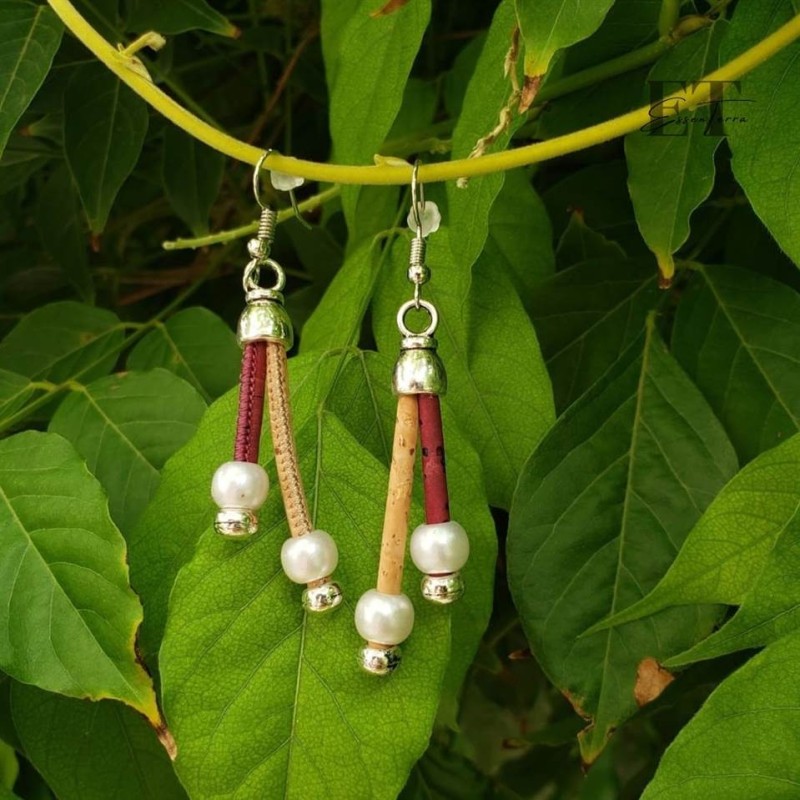 Boucles d'oreilles en liège Boucles d'oreilles en liège