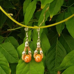Boucles d'oreilles en liège