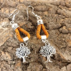 Boucles d'oreilles en liège