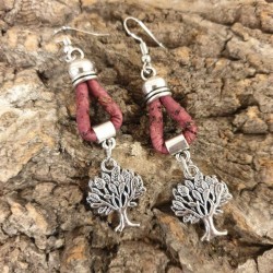 Boucles d'oreilles en liège