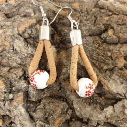 Boucles d'oreilles en liège