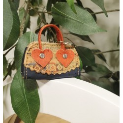 Porte-clés en liège style sac à main