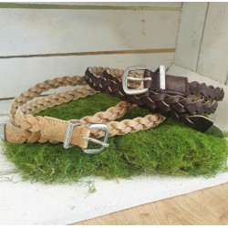 Ceinture en liège tressée - Naturel & Marron