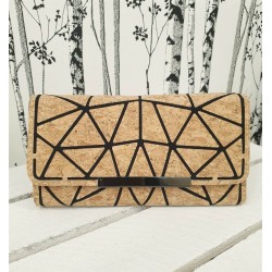 Portefeuille/Pochette en liège - Naturel, géométrique et fonctionnel