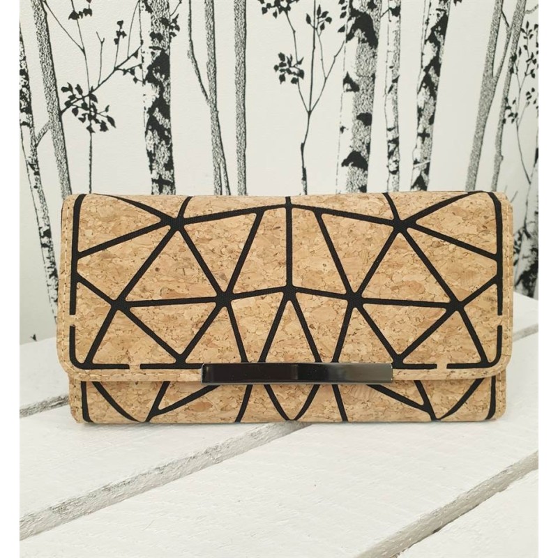 Portefeuille/Pochette en liège - Naturel, géométrique et fonctionnel Portefeuille/Pochette en liège - Naturel, géométrique et fonctionnel