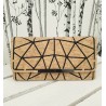 Portefeuille/Pochette en liège - Naturel, géométrique et fonctionnel