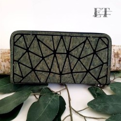 Portefeuille en liège naturel - Design géométrique, disponible en 3 couleurs