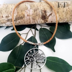 Collier en liège arbre de vie