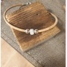 Collier en liège avec strass