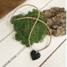 Collier en liège avec coeur noir