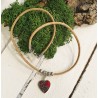 Collier coeur en liège
