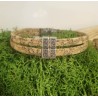 Bracelet liège S grecque : Naturel ou zébré - Création unique