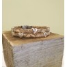 Bracelet en liège plat zébré avec breloques cœurs - Tendance et féminin