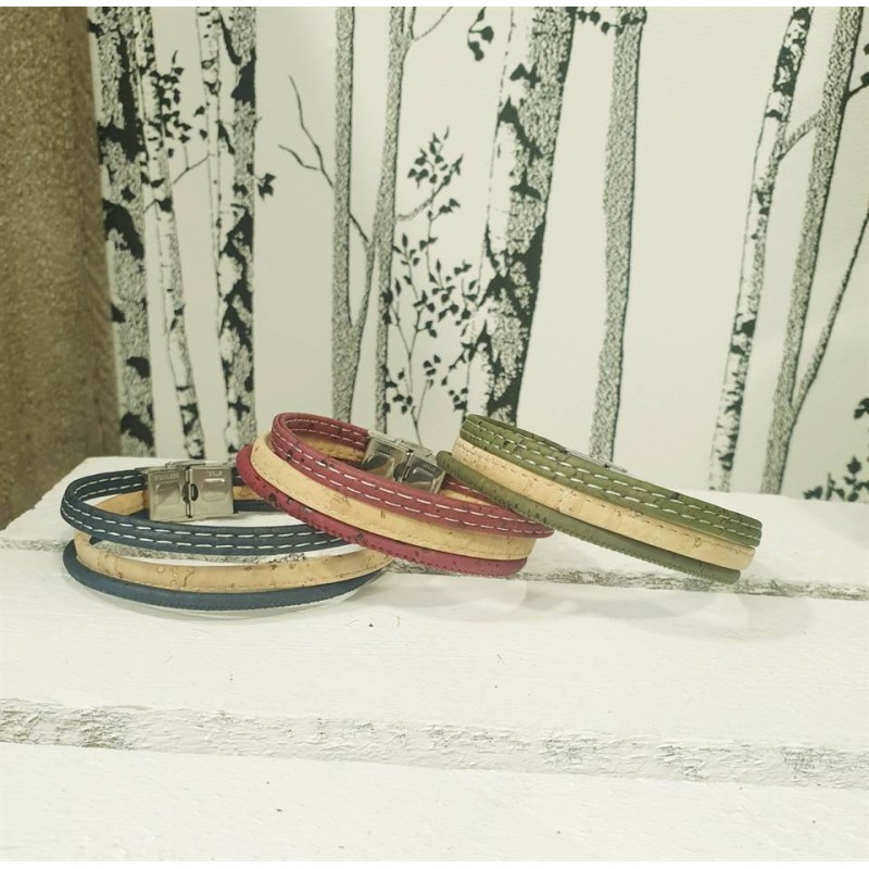 Bracelet en liège coloré - Tendance, écologique et léger Bracelet en liège coloré - Tendance, écologique et léger