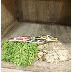 Bracelet en liège plat avec petit chien - Adorable et tendance