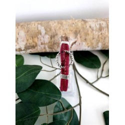 Bracelet en liège plat avec anneau - Disponible en bordeaux et orange