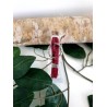 Bracelet en liège plat avec anneau - Disponible en bordeaux et orange