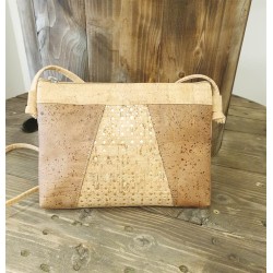 Sac bandoulière en liège - Naturel, élégant et doré