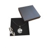 Parure bijoux en liège noir – Collier demi-lune & bracelet Arbre de Vie